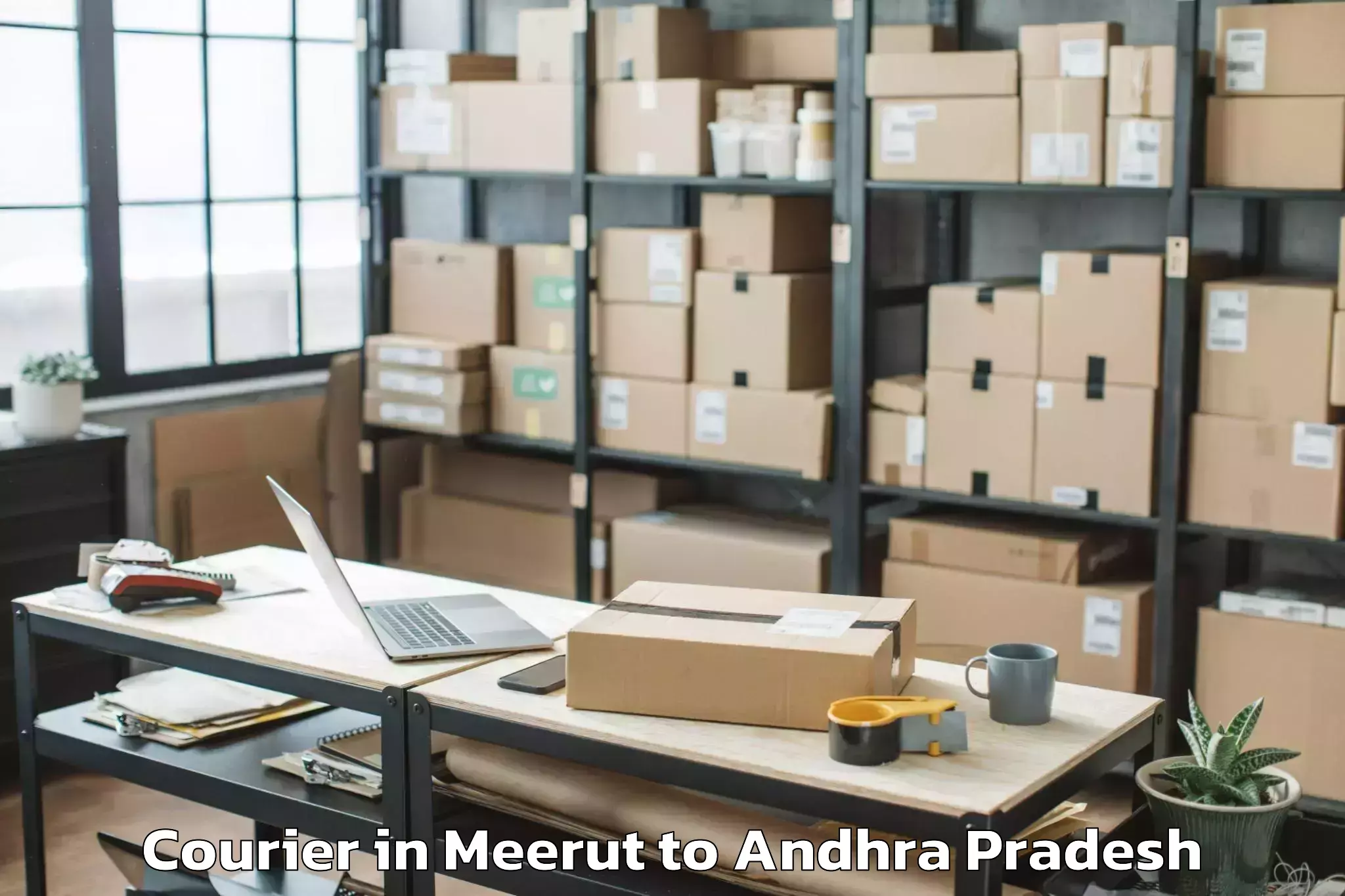 Get Meerut to Diguvametta Courier